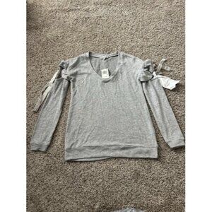 Crave Frame Womens Heather Gray Cozy Shop Pull Over Top Long Sleeve Size XS